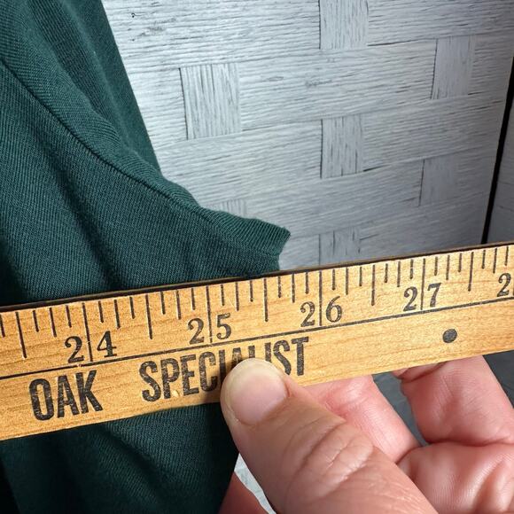 Chico’s pima Cotton long sleeve Tee shirt Hunter Green Normcore casual plus size - Picture 8 of 9